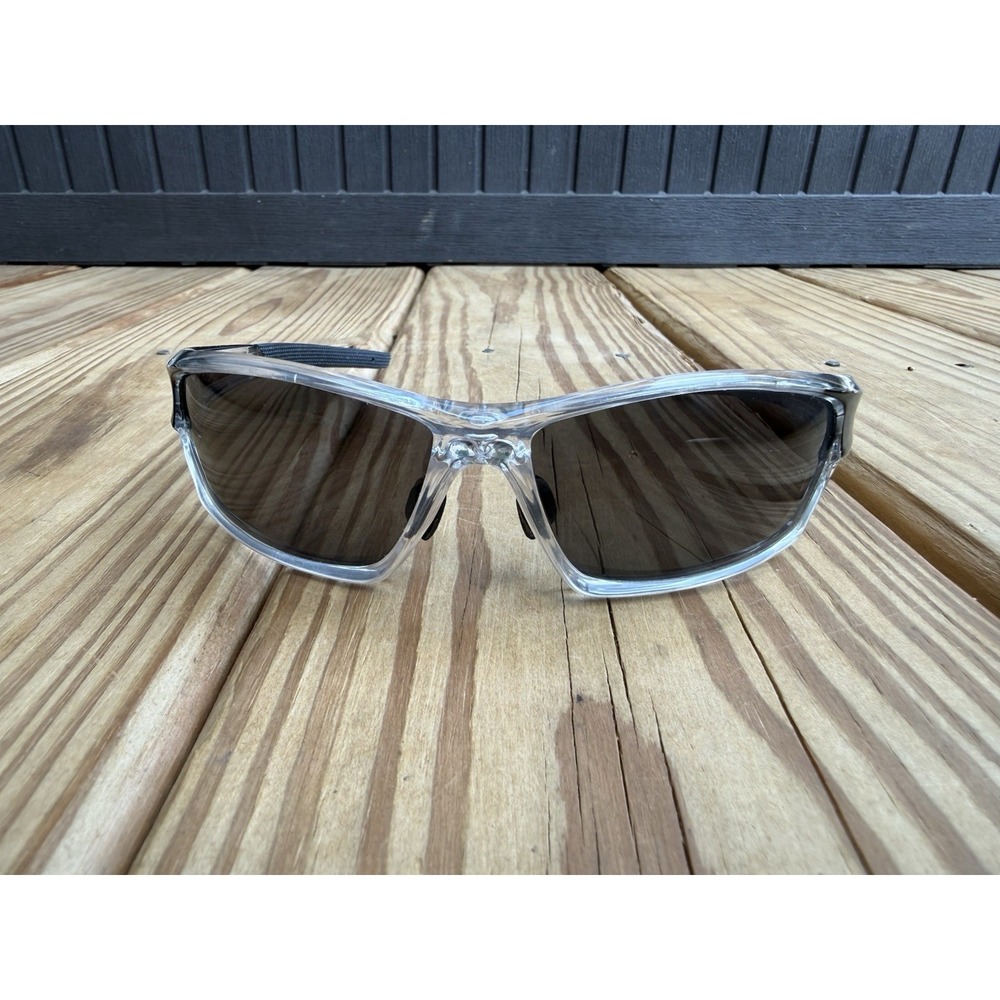 Vintage Y2K XLoop 2413 Clear Wrap Style Sunglasses Black Frames Outdoor